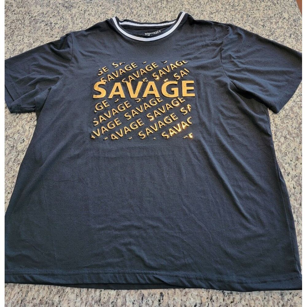 Brooklyn Laundry Savage Mens Short-Sleeve T-shirt,‎ Black, Size 2XL